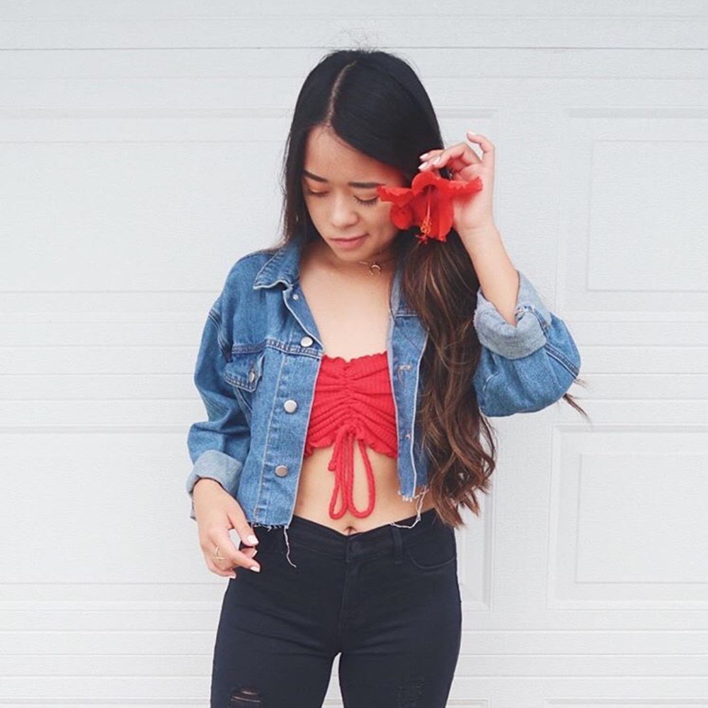 Cropped Blue Denim Jacket